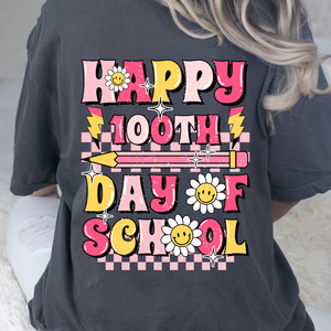 Happy 100 Set DTF Print