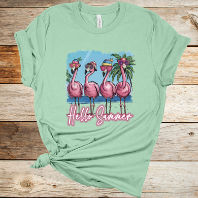 Flamingo Summer DTF Print