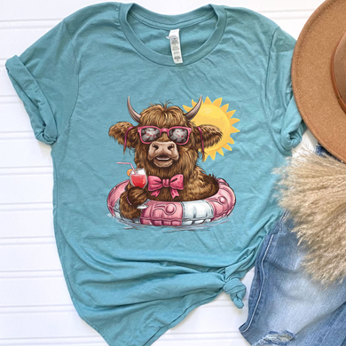Summer Cow DTF Print