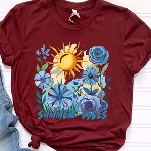 Floral Summer Vibes DTF Print