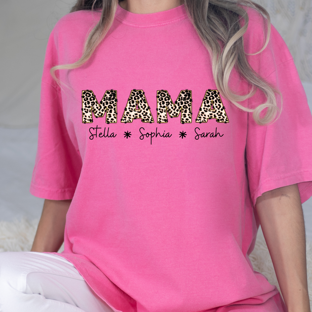Leopard Print Mama Customizable DTF Print