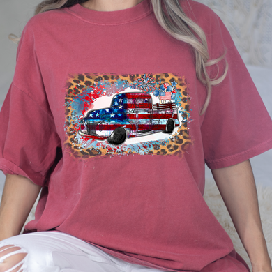 Patriotic Truck DTF Print