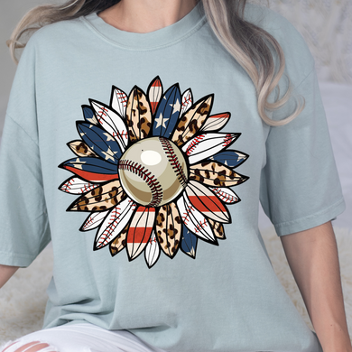 Patriotic Softball DTF Print