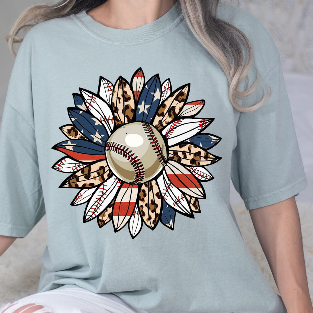 Patriotic Softball DTF Print