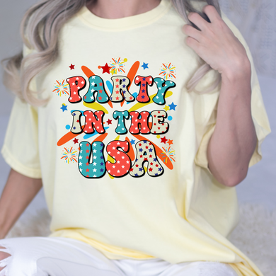 Colorful USA Party DTF Print