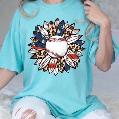 Patriotic Baseball DTF Print