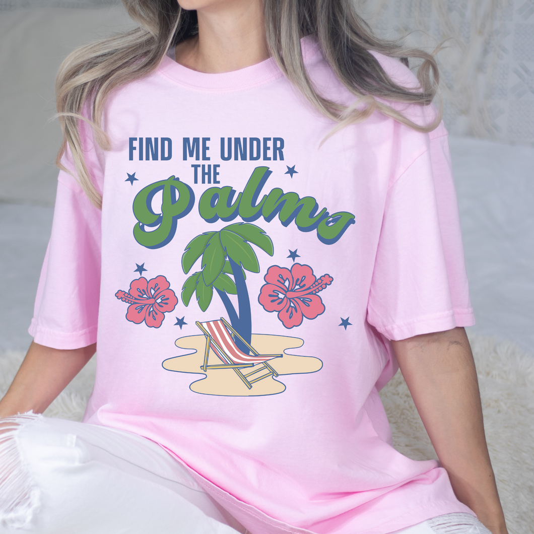 Under The Palms DTF Print