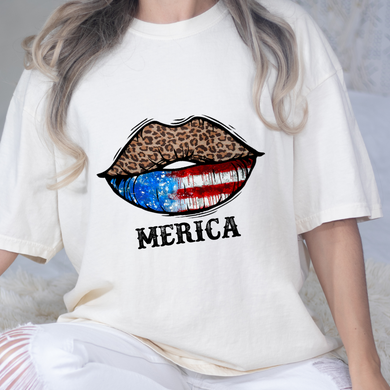Merica Lips DTF Print