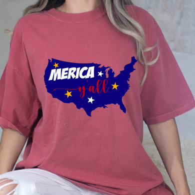 Merica Y’all DTF Print