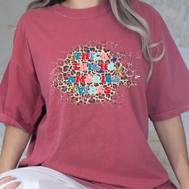 America Vibes Cheetah Print DTF Print