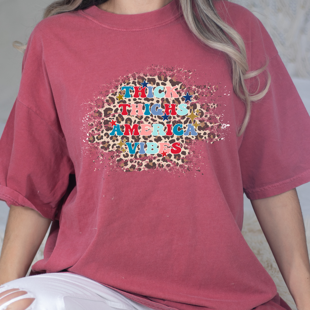 America Vibes Cheetah Print DTF Print