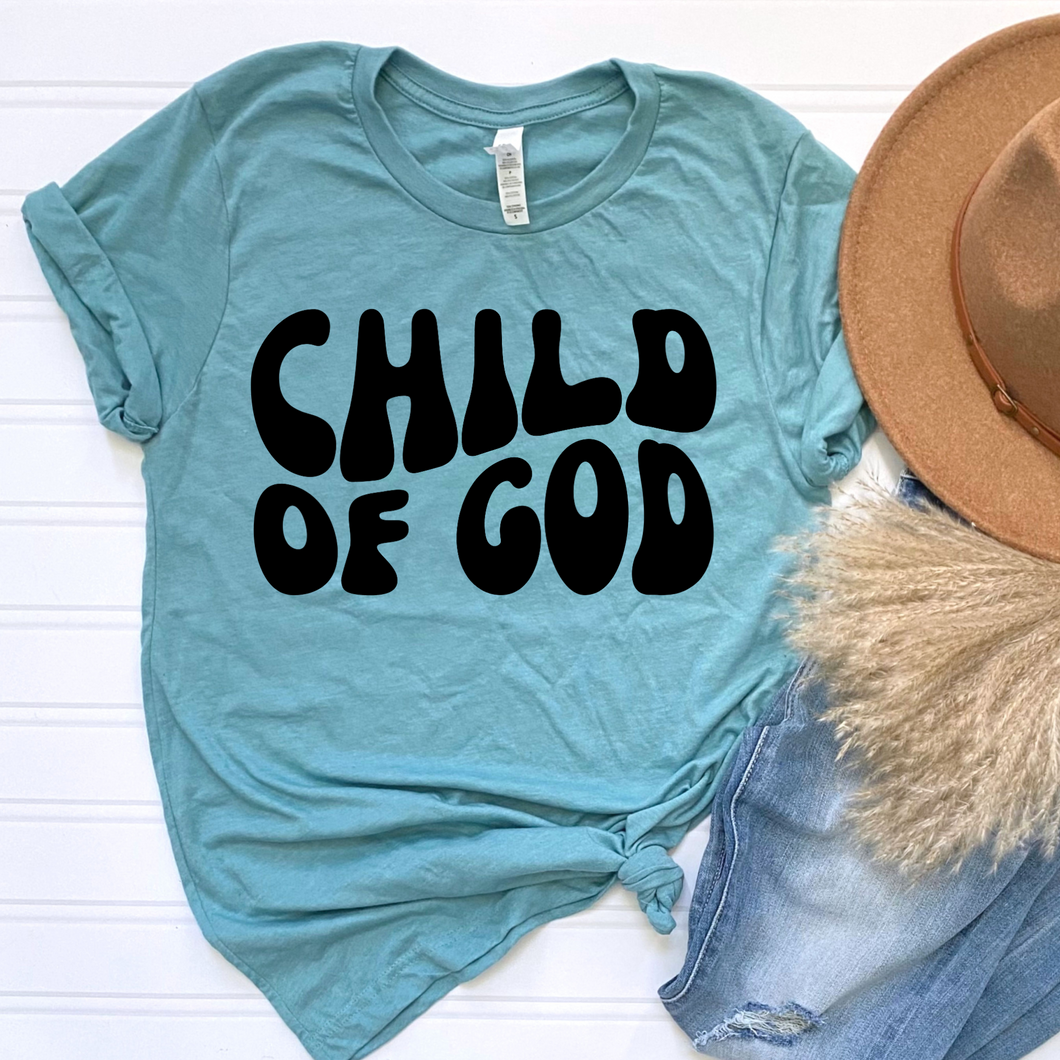 Child of God in Black DTF Print