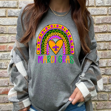 Mardi Gras Rainbow DTF Print