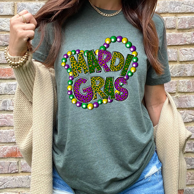 Mardi Gras Beads DTF Print