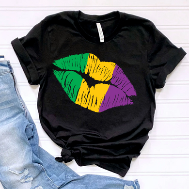 Mardi Gras Lips DTF Print
