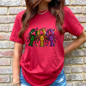 Mardi Gras Crawfish DTF Print