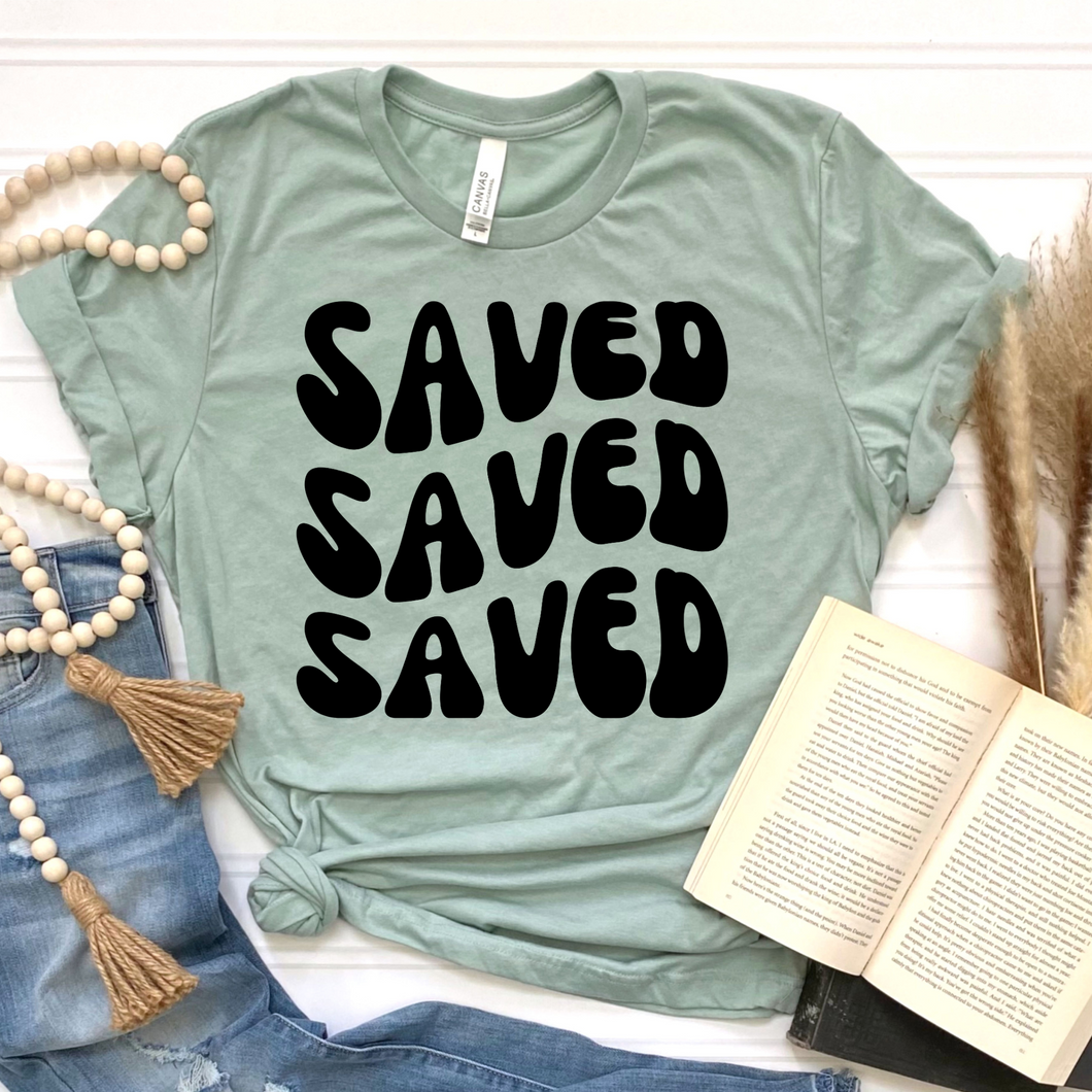 Saved in Black DTF Print