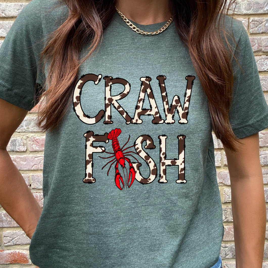 Cow Print Crawfish DTF Print