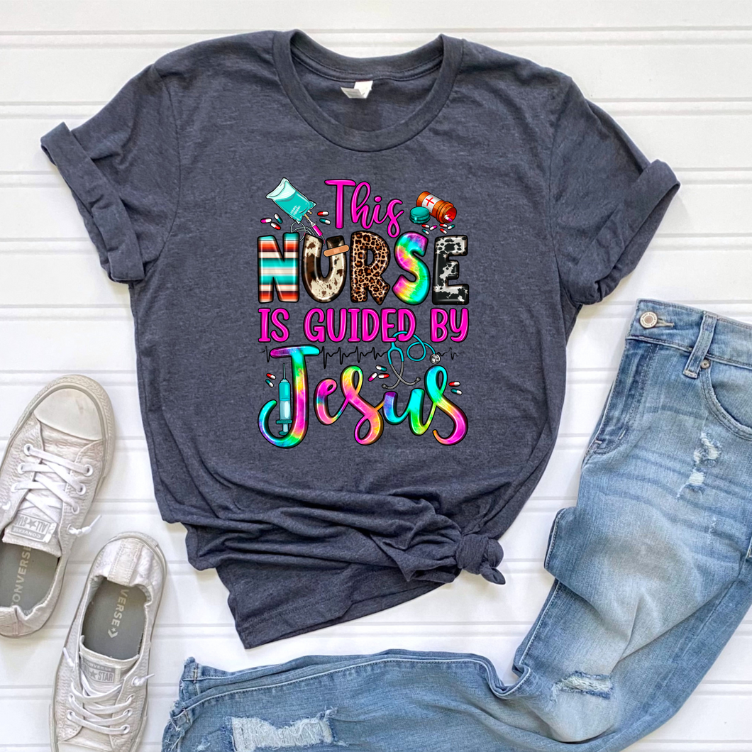 Nurse Guided by Jesus DTF Print