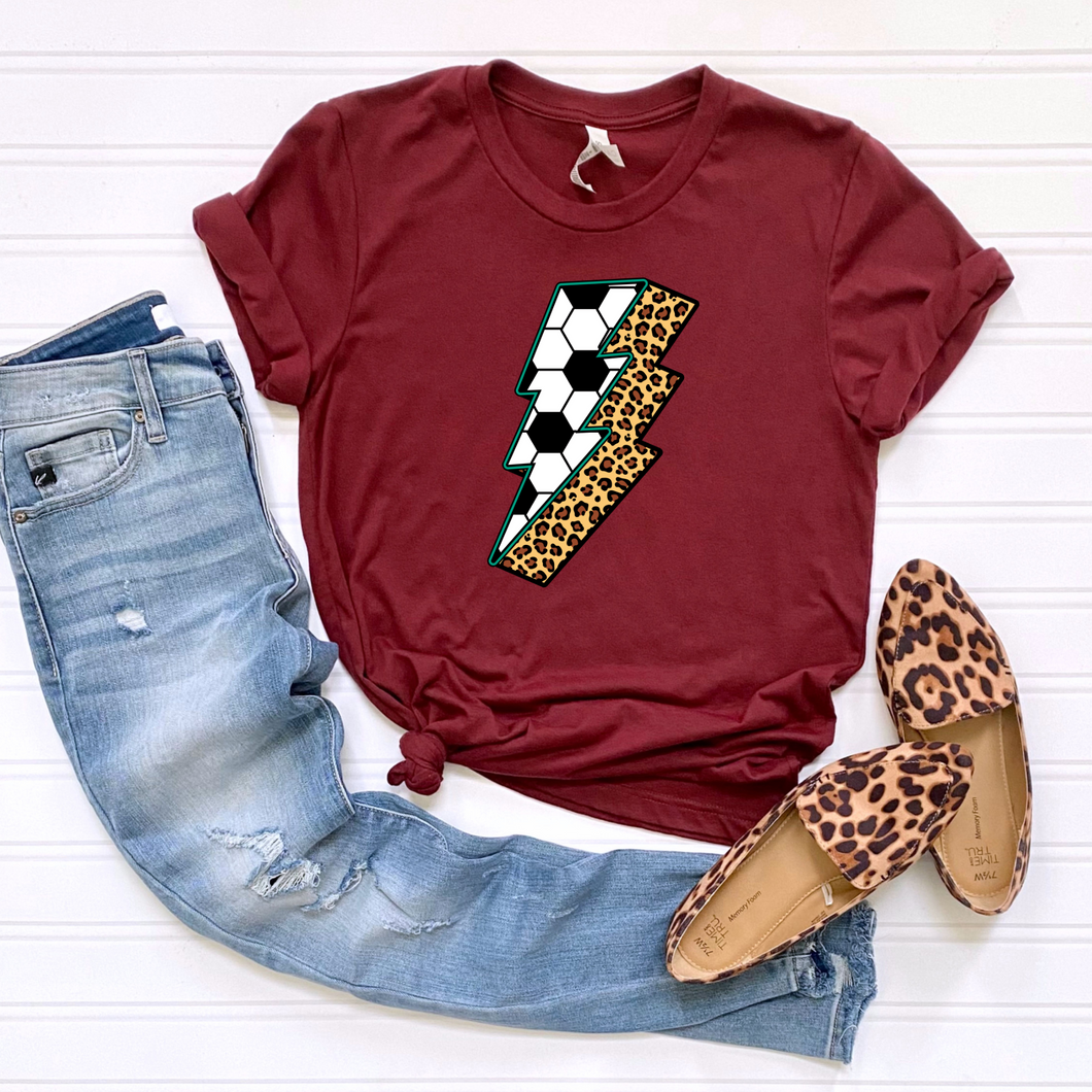 Soccer Lightning Bolt DTF Print