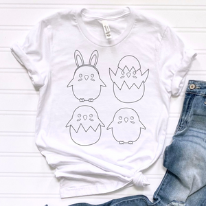 Chicks Coloring DTF Print