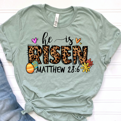 He Is Risen Cheetah Print DTF Print