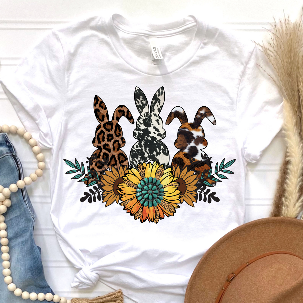 Animal Print Bunnies DTF Print