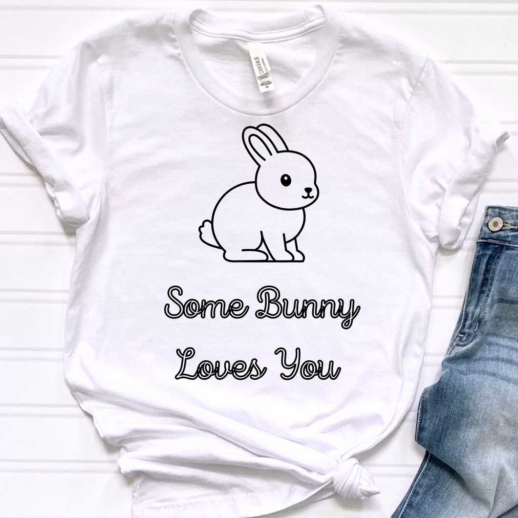 Some Bunny Coloring DTF Print